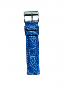Blue Polished Crocodile Strap