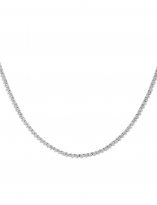 14K White Gold 5ct Diamond Tennis Necklace