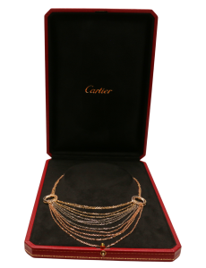 Tri Color Trinity Draped Multicolor Chain Necklace
