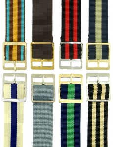 Nylon Striped & Solid Straps Sets of Five